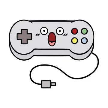 Cute cartoon game controller Stock Illustration