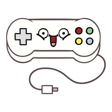Cute cartoon game controller Stock Illustration