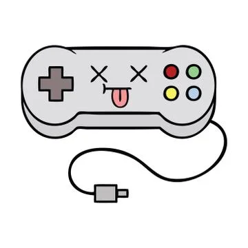 Cute cartoon game controller Stock Illustration