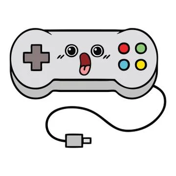 Cute cartoon game controller Stock Illustration