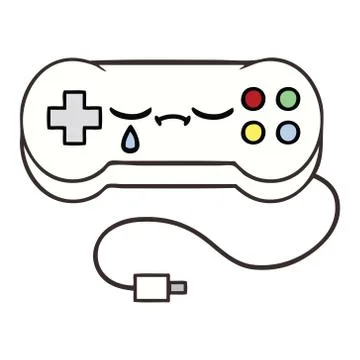Cute cartoon game controller Stock Illustration
