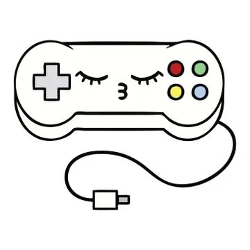 Cute cartoon game controller Stock Illustration