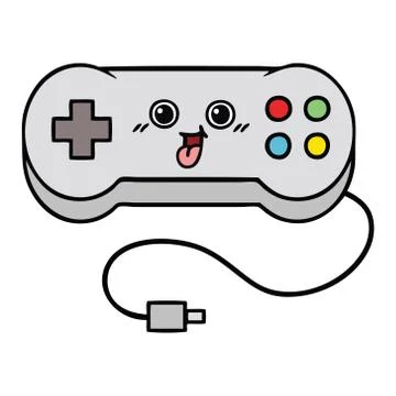 Cute cartoon game controller Stock Illustration