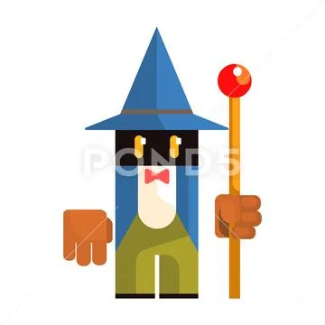 Cute cartoon garden gnome. Fairy tale, fantastic, magical colorful character Stock Illustration