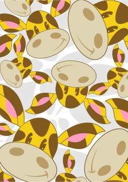 Cute Cartoon Giraffe Pattern Illustration Stock Illustration