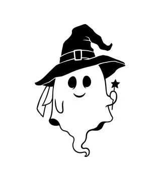 Cute cartoon Halloween Ghost Stock-Illustration