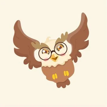 Cute cartoon hawk vector illustration. 스톡 일러스트