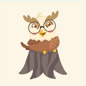Cute cartoon hawk vector illustration. 스톡 일러스트