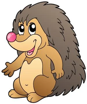 Cute cartoon hedgehog Stock Illustration