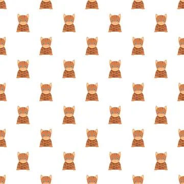 Cute cartoon kitten seamless pattern wallpaper background 스톡 일러스트
