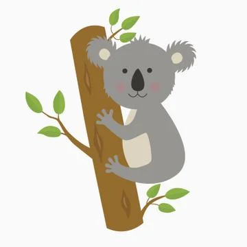 Cute cartoon koala Illustrazione stock