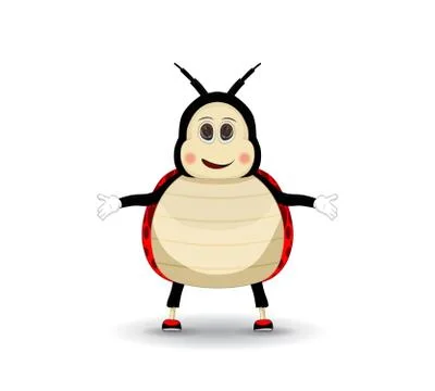 Cute cartoon lady bug Stock Illustration