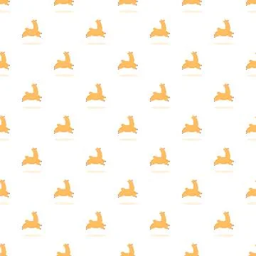 Cute cartoon llama pattern for creative design Illustrazione stock