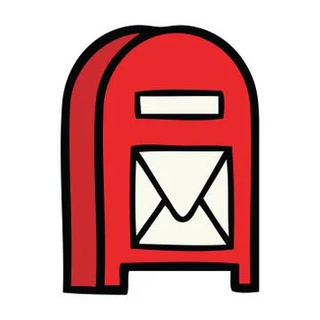 Cute cartoon mail box Stock Illustration