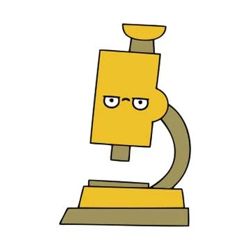 Cute cartoon microscope Stock Illustration