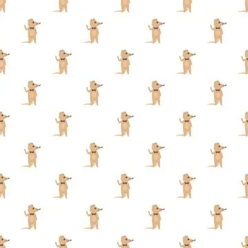 Cute cartoon mongoose animal character seamless repeating pattern 库存插图