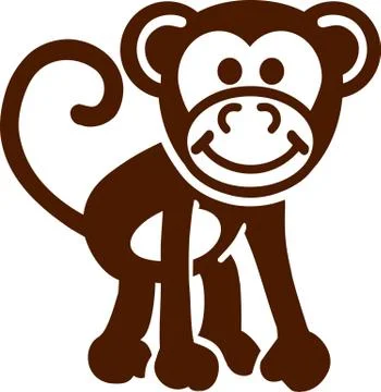 Cute cartoon monkey Stock Illustration