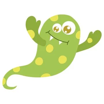 Cute cartoon monster, alien. Vector illustration on a white background Stock Illustration