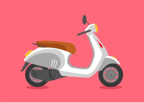 Cute cartoon moped Ilustración de archivo
