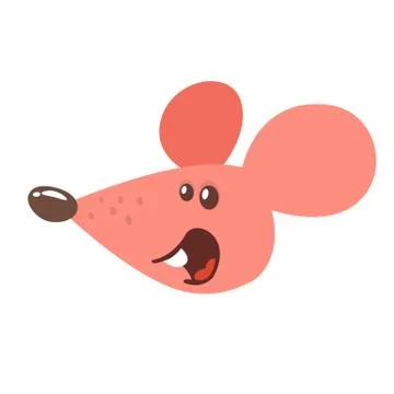 Cute cartoon mouse. Vector illustration isolated Stock Illustration