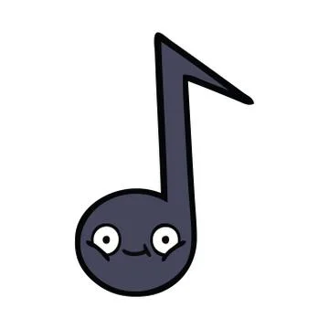 Cute cartoon musical note 스톡 일러스트