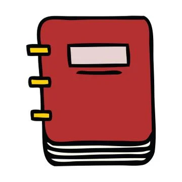 Cute cartoon note book Stock Illustration