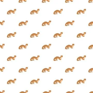 Cute cartoon otter seamless pattern background graphic Stock Illustration