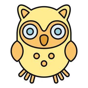 Cute cartoon owl character vector illustration concept Illustrazione stock
