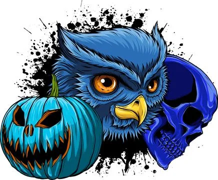 Cute cartoon owl head vector illustration design Illustrazione stock