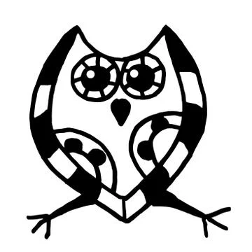 Cute cartoon owl Stock Illustration
