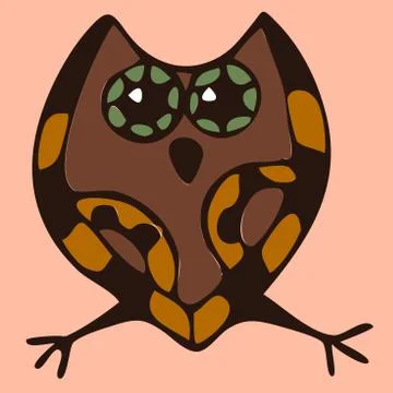 Cute cartoon owl Stock Illustration