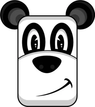 Cute Cartoon Panda Bear Stock Illustration