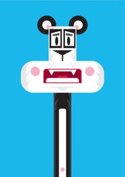 Cute Cartoon Panda Bear  Stock-Illustration