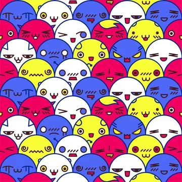Cute cartoon pattern, vector Eps8 illustration Cute cartoon pattern, vecto... Stock Photos
