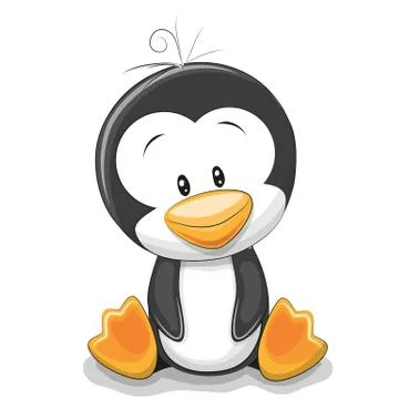 Cute Cartoon Penguin Stock Illustration