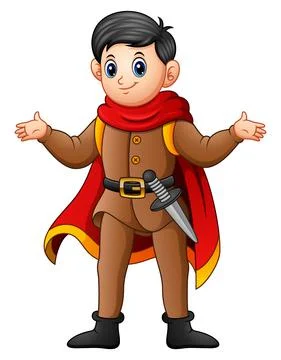 Cute cartoon prince Stock Illustration