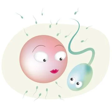 Cute cartoon procreation Stock Illustration