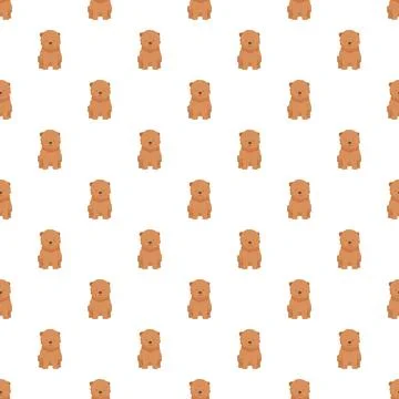 Cute cartoon puppy seamless pattern for design Stock Illustration