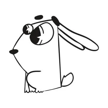 Cute cartoon rabbit Illustrazione stock