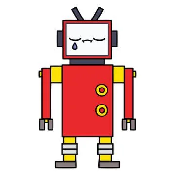 Cute cartoon robot Stock Illustration
