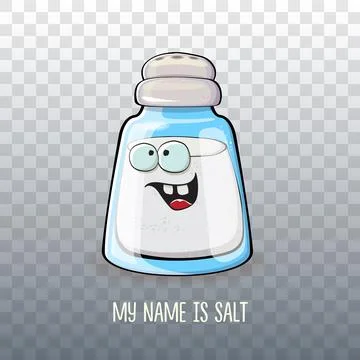 Cute salt and pepper shaker bottle cartoon Vector Image