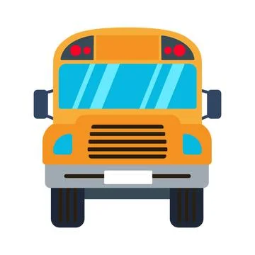 Cute cartoon school bus. Vector illustration. Stock Illustration