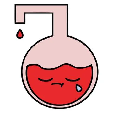 Cute cartoon science experiment Stock Illustration