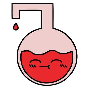 Cute cartoon science experiment Stock Illustration