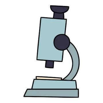 Cute cartoon science microscope Illustrazione stock