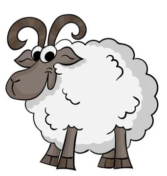 Cute cartoon sheep Stock Illustration