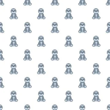 Cute cartoon sloth seamless pattern repeating background Stock Illustration