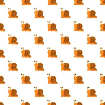 Cute cartoon snail seamless pattern repeating background イラスト素材