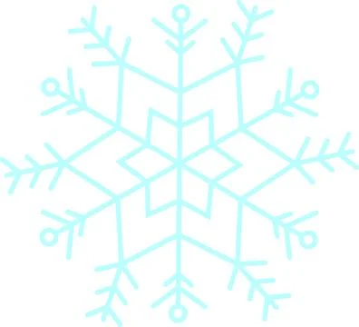 Cute cartoon snowflake. Isolated object. Vector illustration Stock Illustration