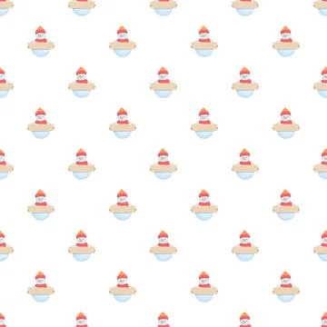 Cute cartoon snowman pattern for winter holiday design Ilustração Stock